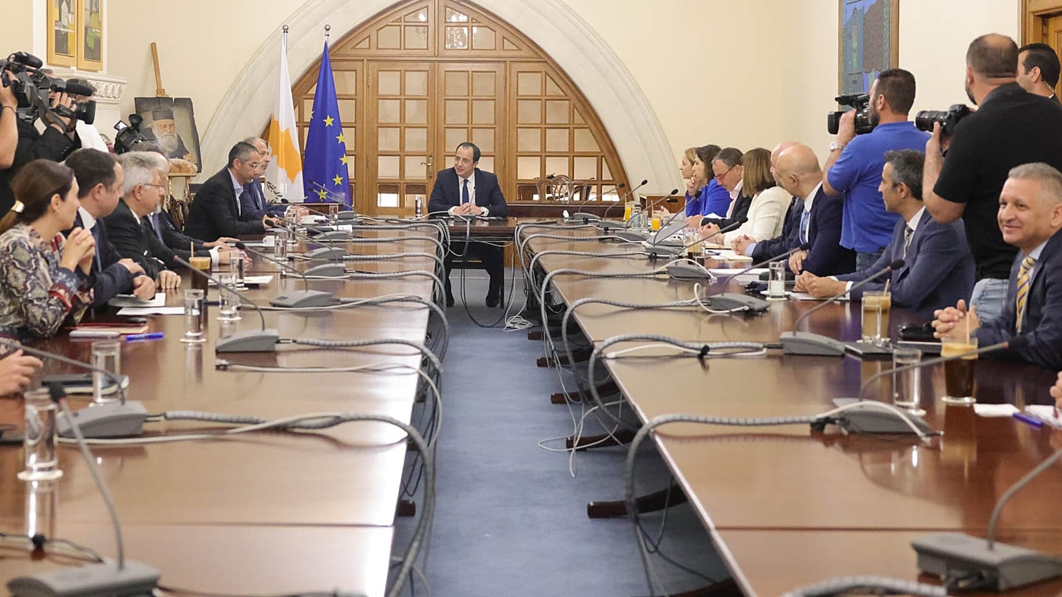 Η σύσκεψη στο Προεδρικό Μέγαρο της Λευκωσίας