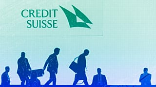 Swiss bank Credit Suisse CEO Ulrich Koerner leaves the stage after the annual shareholders' meeting in Zurich, April 2023