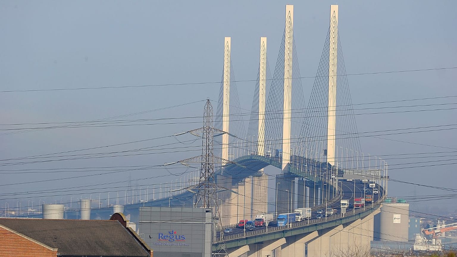 Morgan Trowland and Marcus Decker scaled the QEII Bridge last October for 36 hours, in a bid to get the government to end new oil and gas licences.