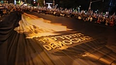 Акция протеста в Тель-Авиве накануне Дня независимости
