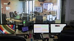 Un estudio de radio en Ucrania