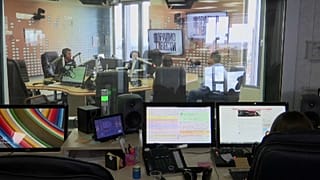 Un estudio de radio en Ucrania