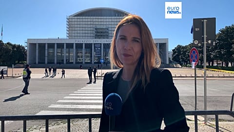 Euronews correspondent Giorgia Orlandi reporting from Rome  