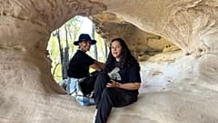 Gomeroi Traditional Owners Karra Kinchela and Miah Wright in Pilliga Forest, New South Wales.