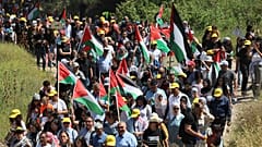 مسيرة العودة الفلسطينية في قرية اللجون "كيبوتس مجدو" شمال إسرائيل