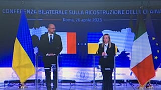 Sommet sur la reconstruction de l'Ukraine, à Rome, le 26 avril 2023