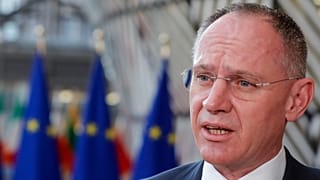 Gerhard Karner osztrák belügyminiszter az EU belügyminiszteri tanácsának ülése előtt Brüsszelben 2022. március 3-án – képünk illusztráció