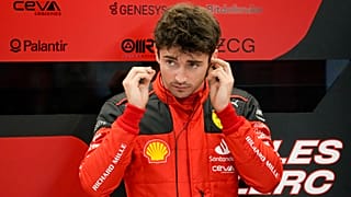 Ferrari driver Charles Leclerc of Monaco at the pit during the qualifying session ahead of the Formula One Grand Prix at the Jeddah corniche circuit in Jeddah, Saudi Arabia,