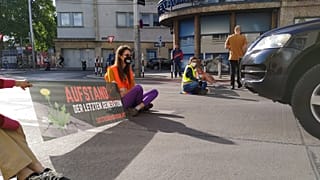 Bécsi tüntetés: forgalmi dugókkal a klímáért