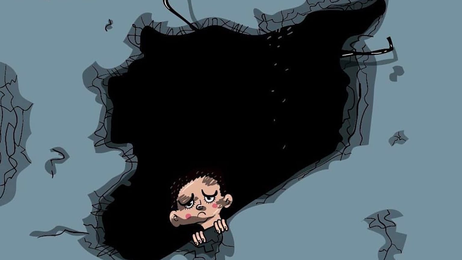كاريكاتير للرسام الأردني عمر عدنان العبداللات 