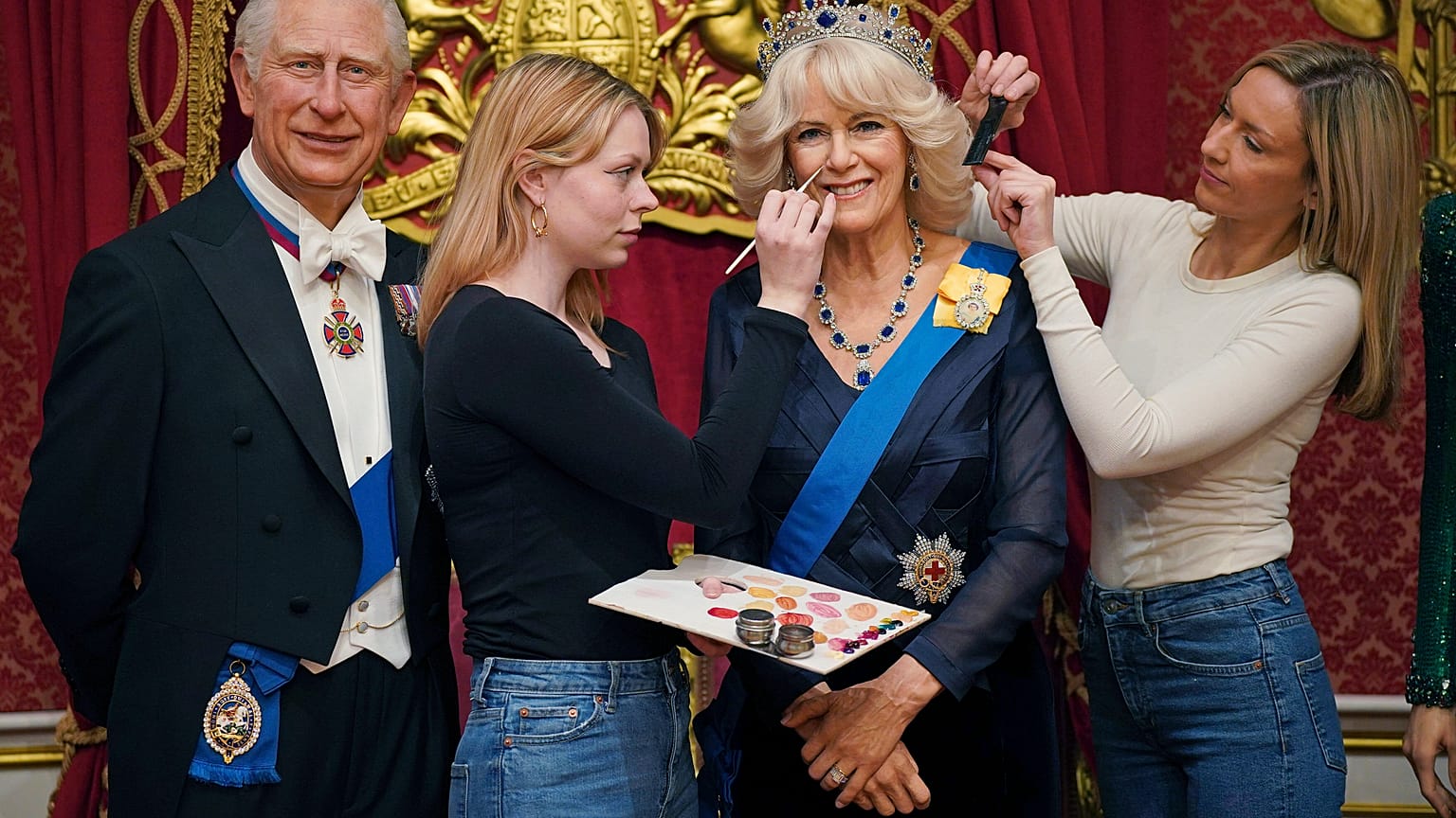 La statue de cire de la future reine Camilla au musée de Madame Tussauds.