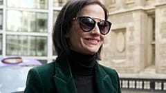Actress Eva Green arrives at the High Court in London, Monday, Jan. 30, 2023. 