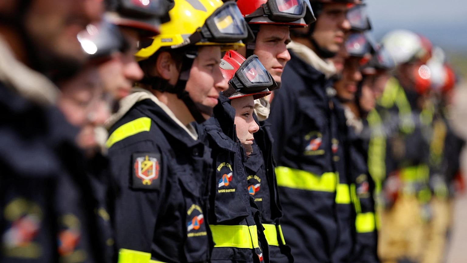 French rescuers from the Securite Civile force prepare for this year's fire season. 