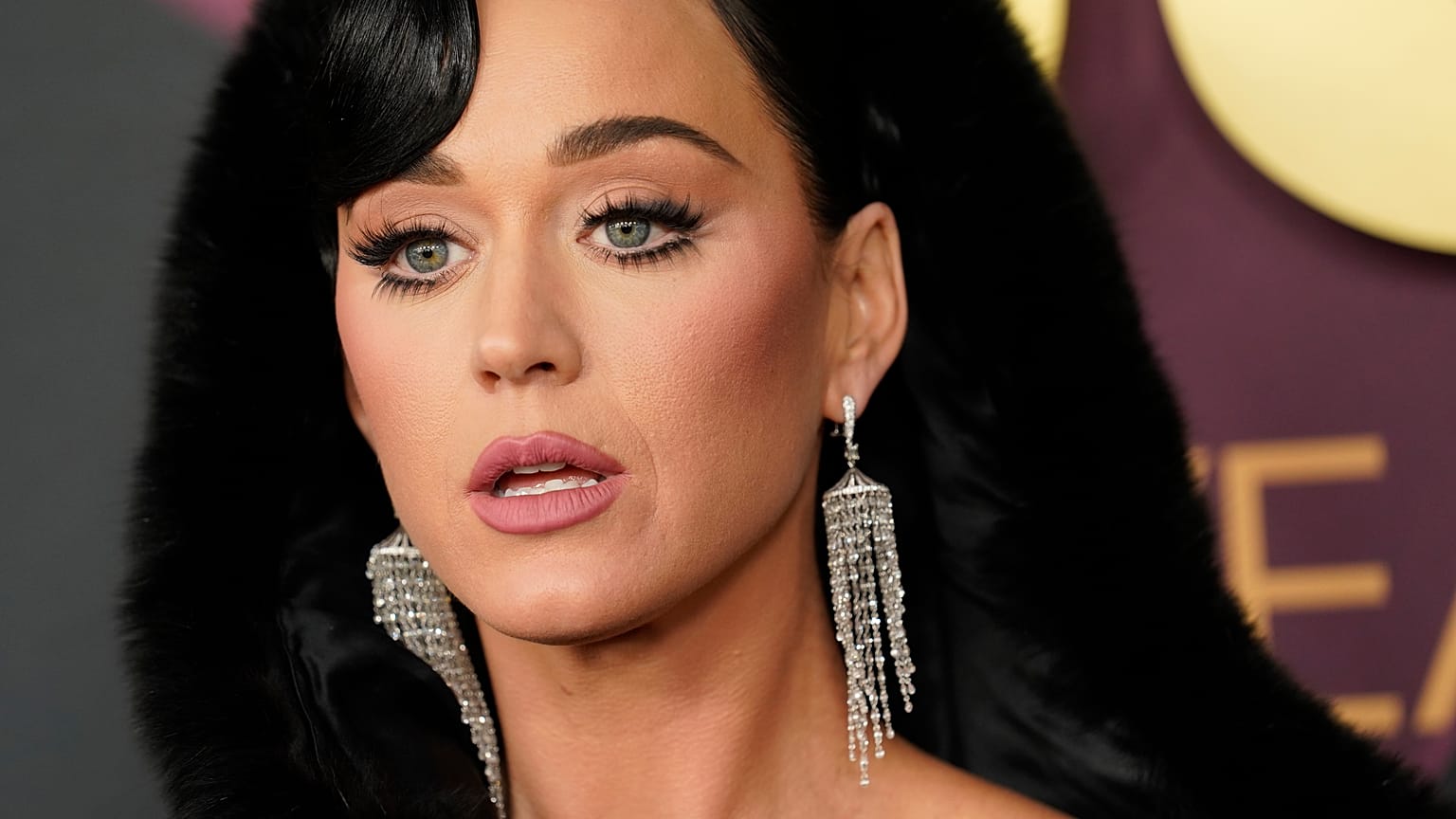 Katy Perry poses on a red carpet on 2 March in Hollywood 