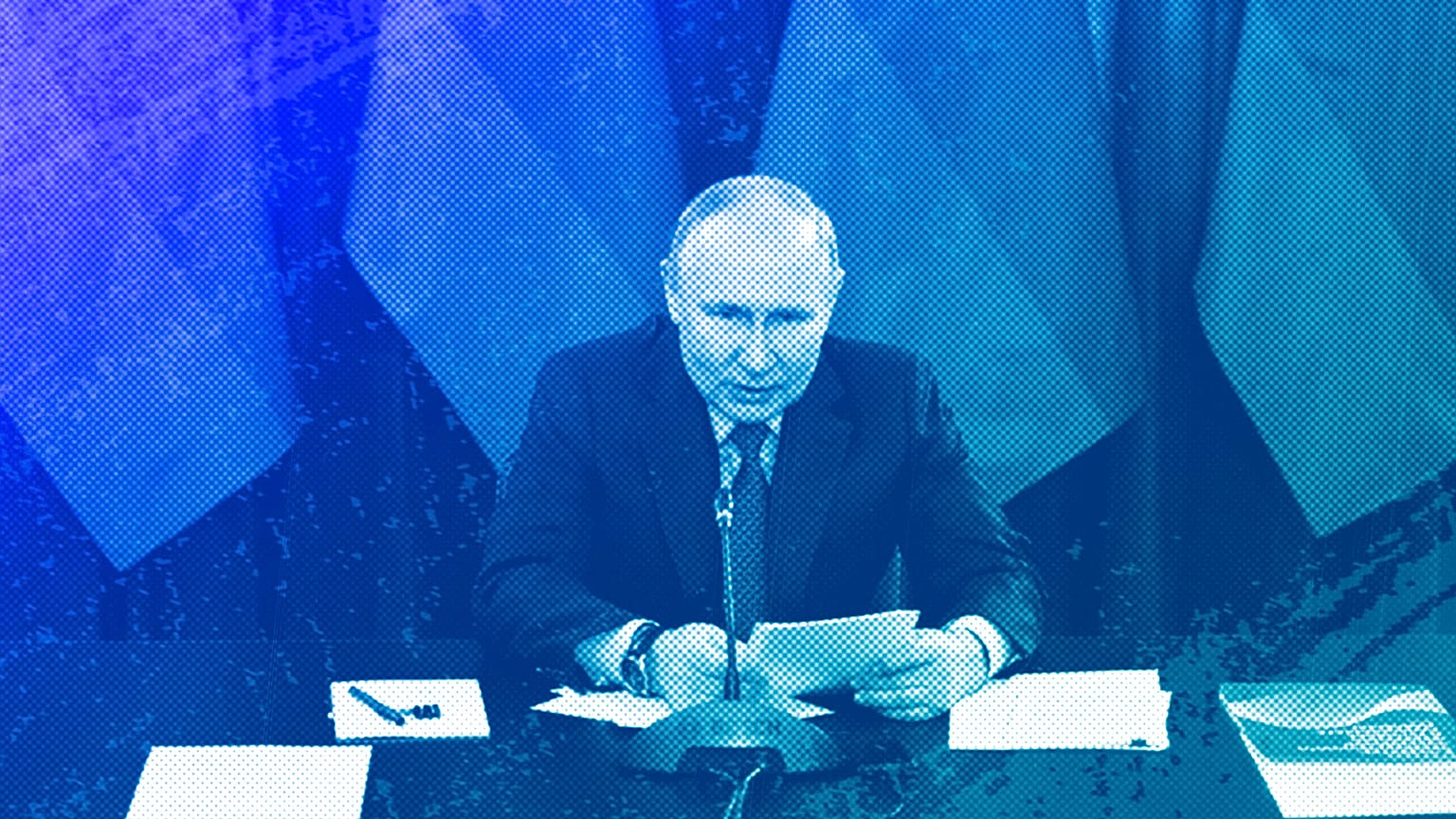 Russian President Vladimir Putin chairs a meeting with the State Council Presidium on developing Russian industry under sanctions in Tula, 4 April 2023