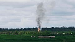 Zerstörtes Land Ukraine
