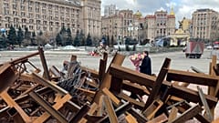 Plaza de Maidan en Kiev, Ucrania