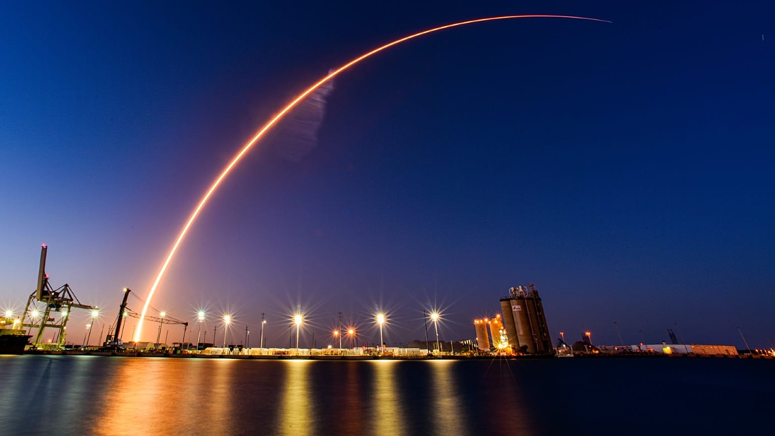 A SpaceX Falcon Heavy lifts off from Pad 39A at Kennedy Space Center, at Cape Canaveral, Florida, USA, Sunday April 30, 2023.