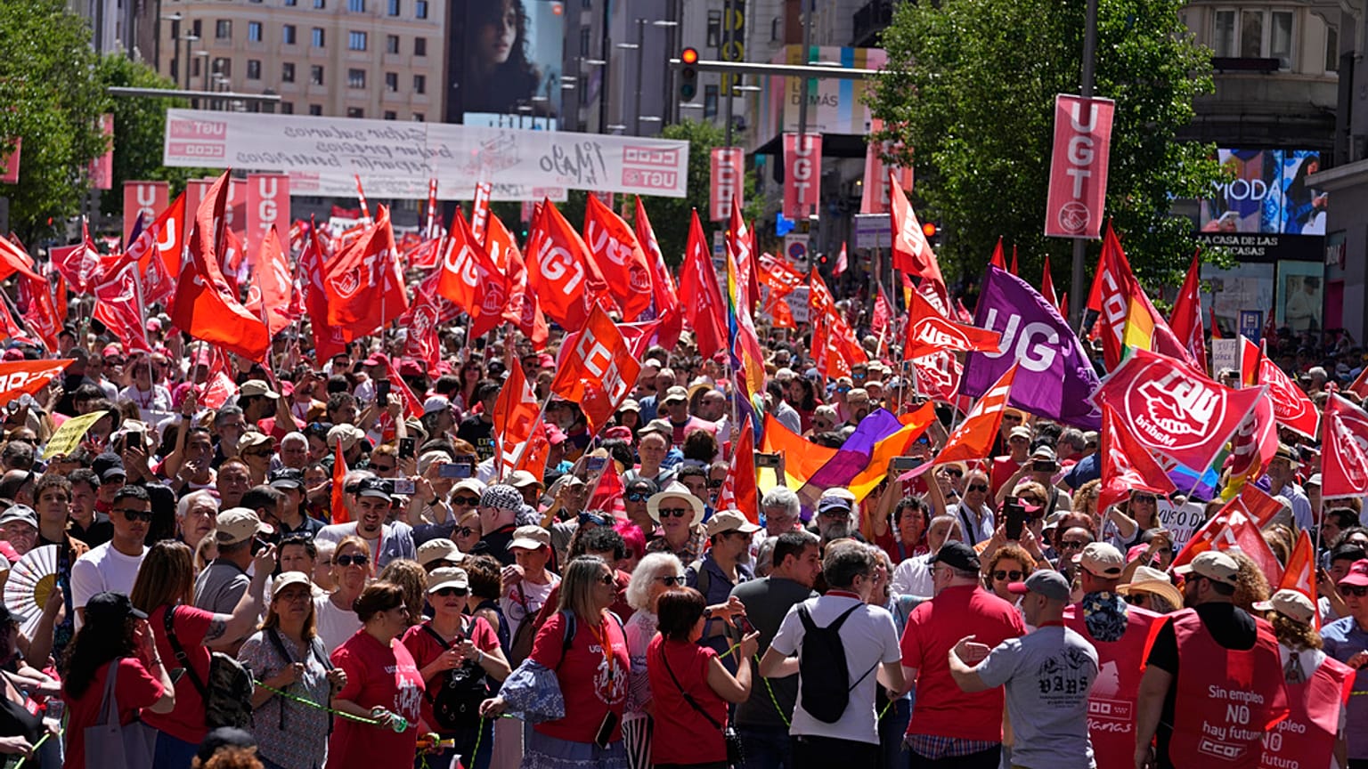 Marcha do 1º de Maio em Madrid, Espanha