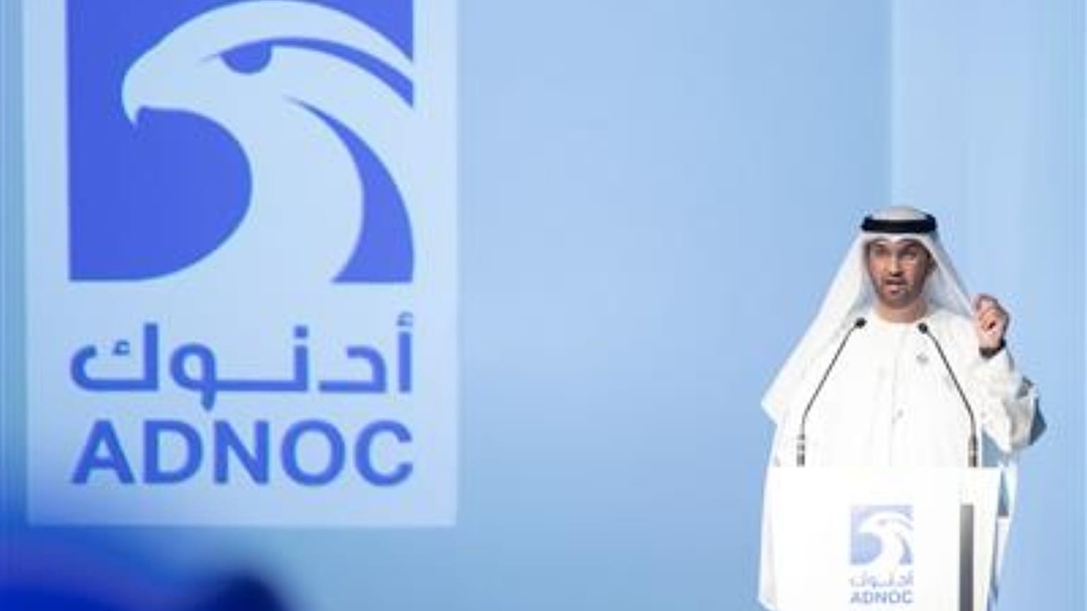  الدكتور سلطان الجابر، الرئيس التنفيذي لأدنوك في معرض ومؤتمر أبوظبي الدولي للبترول (أديبك)- نوفمبر 2018.