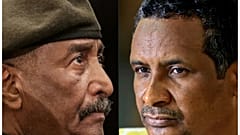 صورة تجمع جنرالي السودان عبد الفتاح البرهان ومحمد حمدان دقلو 