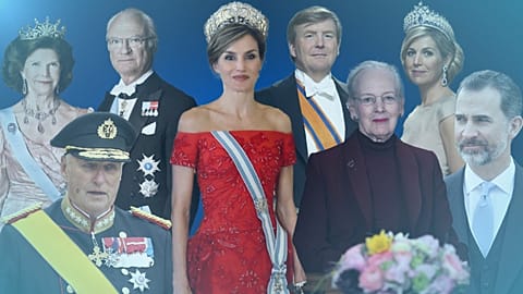 Composite image of European royals