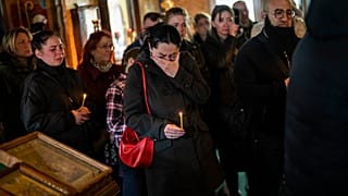 Прощание с погибшими в Умани