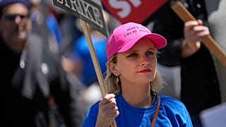 Drehbuchautoren auf einer Demonstration in Los Angeles