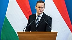 Szijjártó Péter külgazdasági és külügyminiszter egy januári sajtótájékoztatón