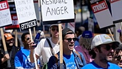 Writers striking in Los Angeles