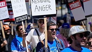 Writers striking in Los Angeles