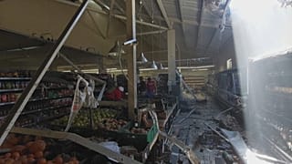 Un supermarché a notamment été touché