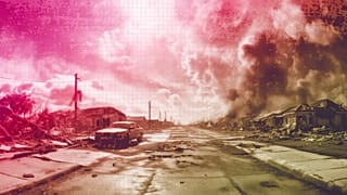 An illustration of a natural disaster caused by climate