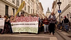 Акция протеста в Будапеште