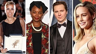 Joining Jury President Ruben Östlund this year in Cannes will be (from left to right) - Palme d'Or winner Julia Ducournau, Rungano Nyoni, Paul Dano and Brie Larson