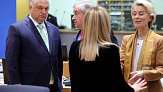 Orbán Viktor, Antonio Guterres ENSZ-főtitkár és Ursula von der Leyen, az Európai Bizottság elnöke