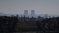 Az atomerőmű, Dnyipropetrovszk felől nézve