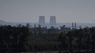 Az atomerőmű, Dnyipropetrovszk felől nézve