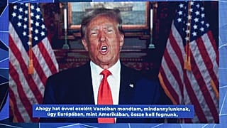  Trump volt amerikai elnök videóüzenete a CPAC Magyarország konzervatív konferencián
