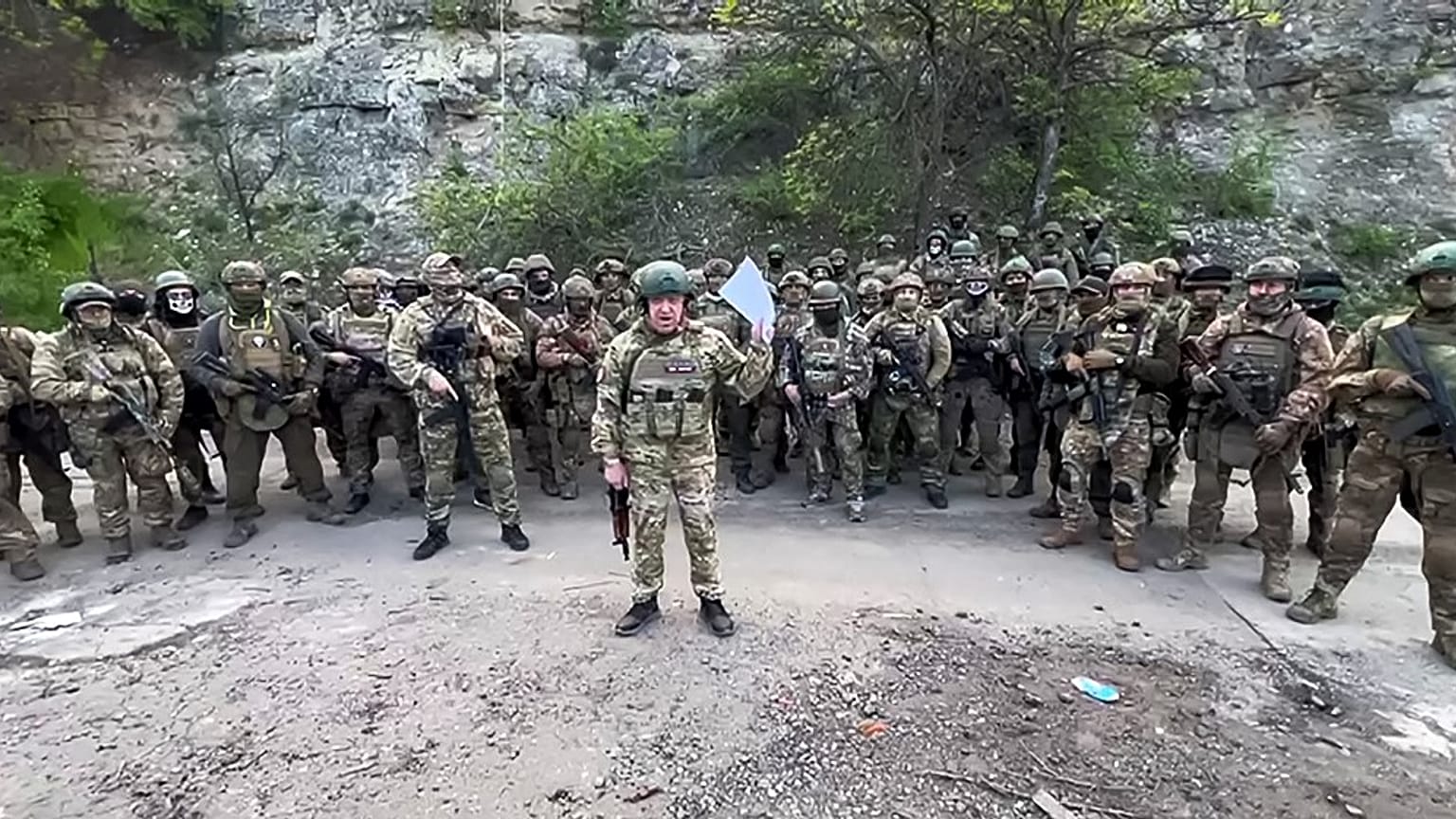 I mercenari della Wagner e il loro capo Prigozhin