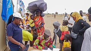 Réfugiés au camp de Renk, le 3 mai 2023