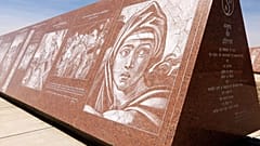 Panels on display at the Museum of History in Granite in Felicity, California on April 11, 2023. 