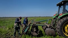 Bauern in der Nähe von Kherson in der Ukraine