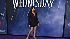 Jenna Ortega at a photocall for 'Wednesday'  at the Hollywood Forever Cemetery in April