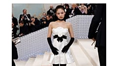 Blackpink's Jennie Kim wears a white Chanel dress at the Met Gala