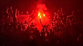 Des supporters du Milan  AC. 