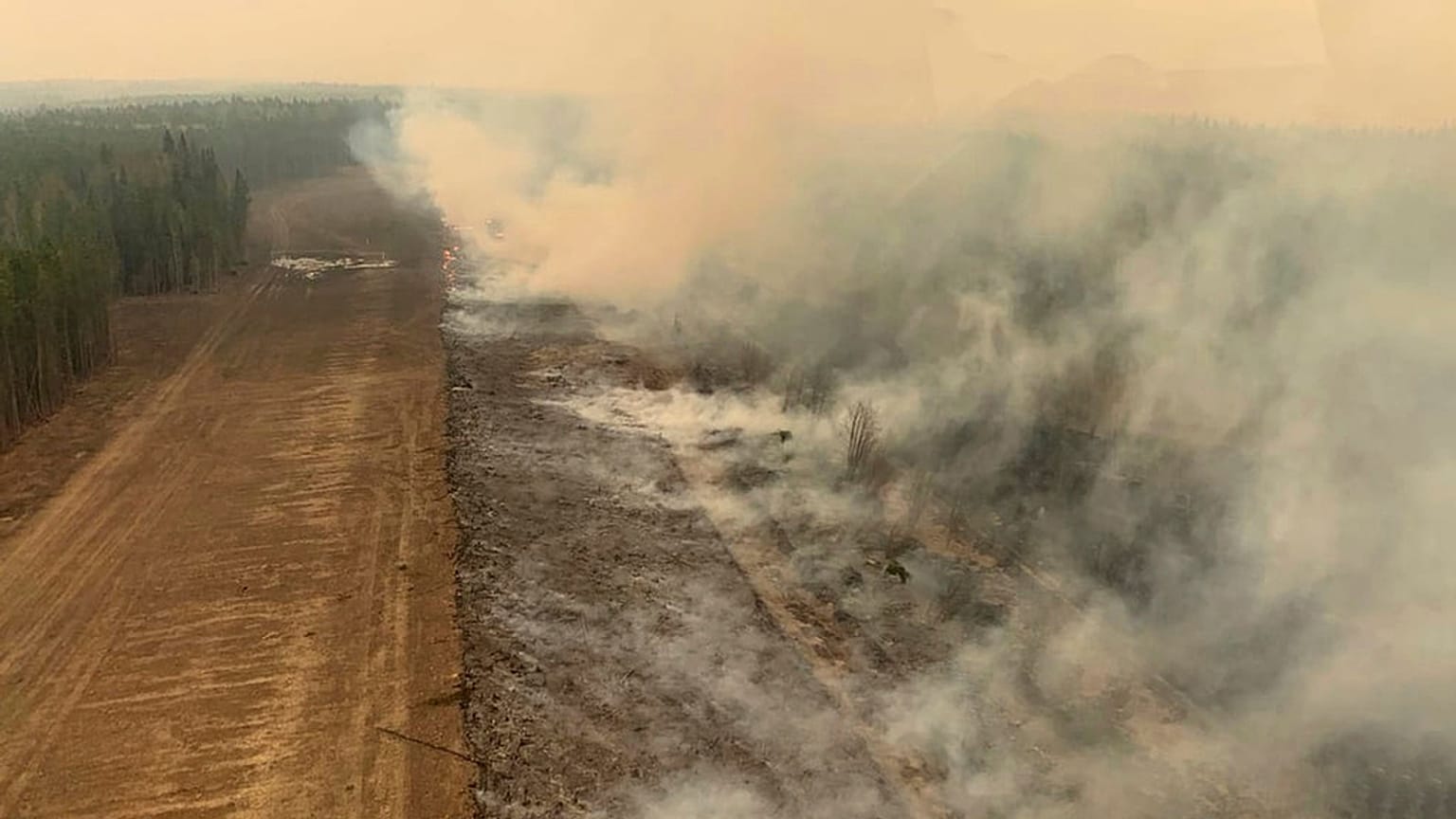 Forêt proche d'Edson, Alberta, le 6 mai 2023