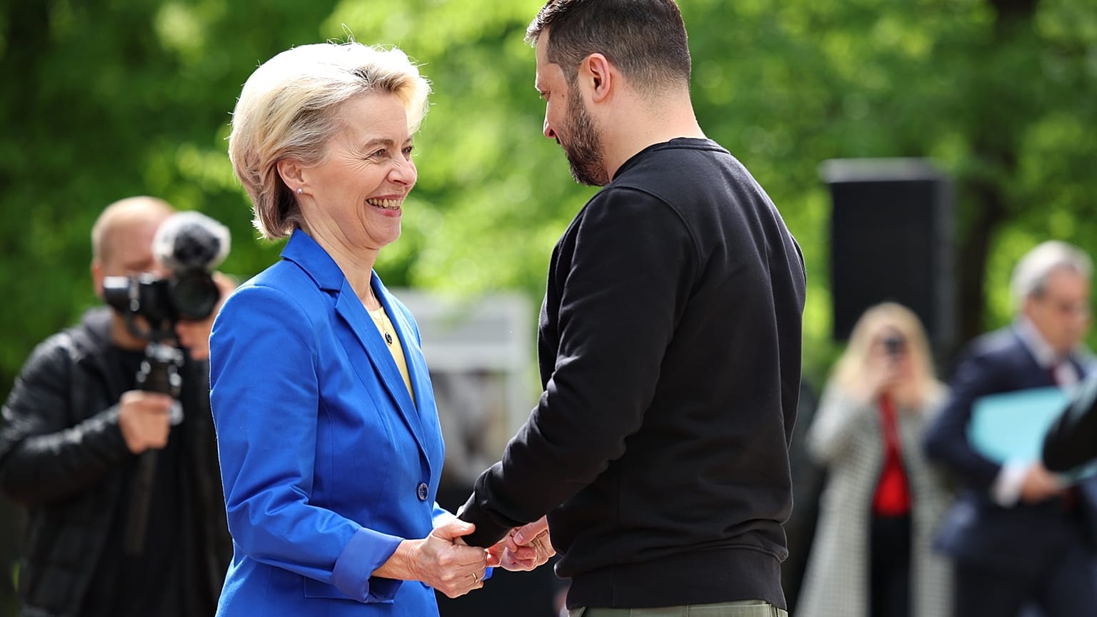 European Commission President Ursula von der Leyen travelled to Kyiv and met with Ukraine's President Volodymyr Zelenskyy.