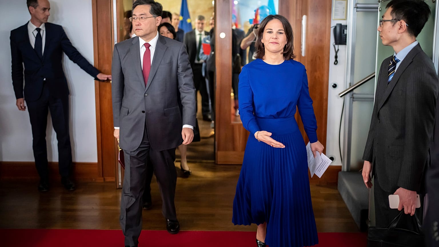 Germany's Foreign Minister Annalena Baerbock and her counterpart, Qin Gang, Foreign Minister of China, Berlin, May 9 2023