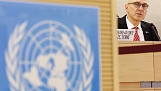 المفوض السامي للأمم المتحدة لحقوق الإنسان فولكر تورك (تورك) ، يحضر حلقة نقاش حول عقوبة الإعدام في جنيف. 2023/02/28